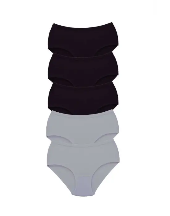 5 Adet Tutku Kadın Yüksek Bel   Kalın Lastik Külot S4