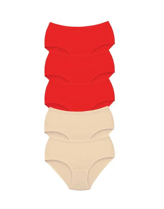 5 Adet Tutku Kadın Yüksek Bel   Kalın Lastik Külot S6