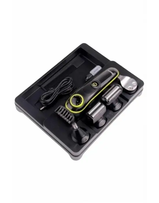 5 Başlıklı Şarjlı Tıraş Makinesi Kablosuz Saç Sakal Burun Tıraşına Uygun