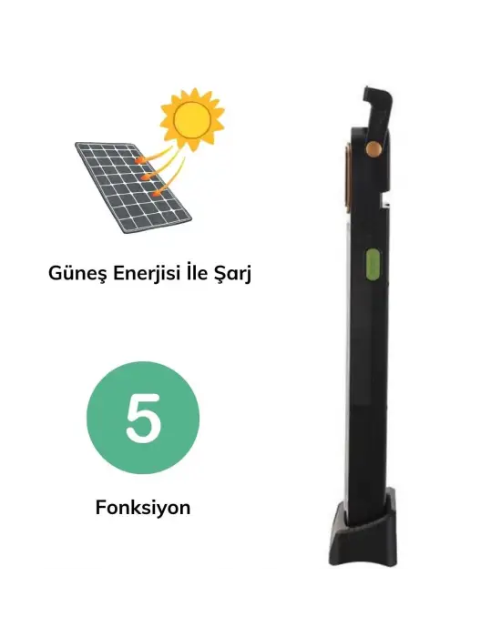 5 Fonksiyonlu Güneş Enerjisi İle Şarj Olabilen 48 Ledli Işıldak,aydınlatma Pr-3838