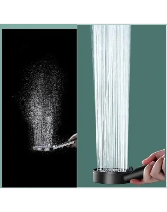 5 Kademeli Duş Başlığı Siyah