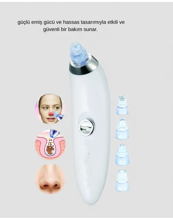 5 Kademeli Vakumlu Gözenek Temizleyici – Su Geçirmez Ve Taşınabilir Siyah Nokta Cihazı