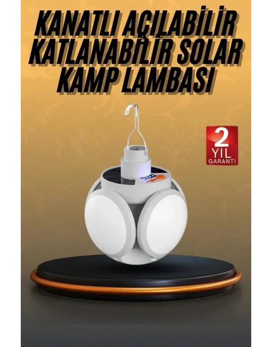 5 Kanatlı Bahçe Aydınlatma Led Askılı Solar Güneş Enerji Usb Sarjlı