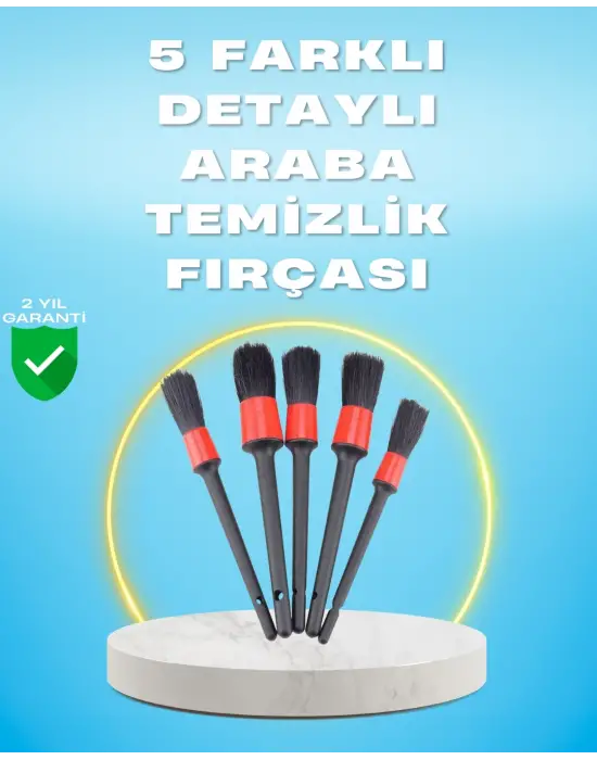 5li Araba Temizlik Fırçaları-farklı Boyutlu Fırçalarla Derinlemesine Temizlik