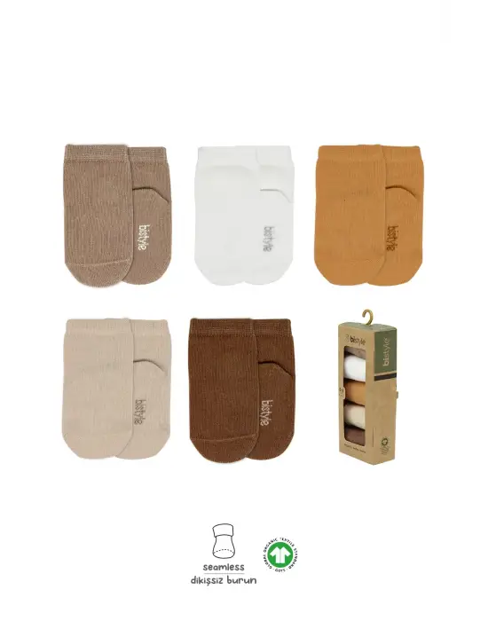 5li Penye Soket Kutulu Basic Çorap 10131 Bej