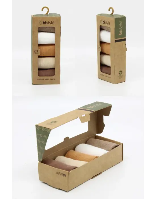 5li Penye Soket Kutulu Basic Çorap 10131 Bej