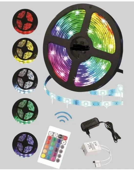 5 Metre Kumandalı Rgb Şerit Led Aydınlatma