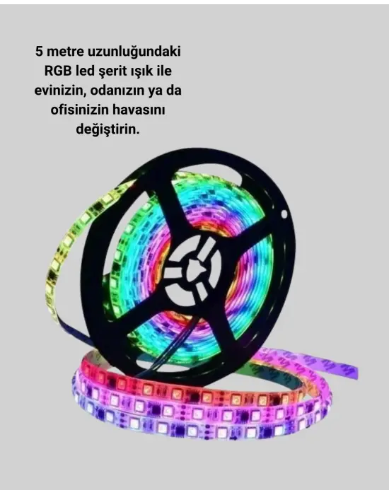 5 Metre Kumandalı Rgb Şerit Led Aydınlatma