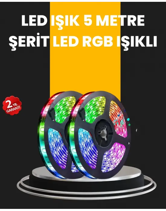 5 Metre Kumandalı Su Geçirmez Şerit Led