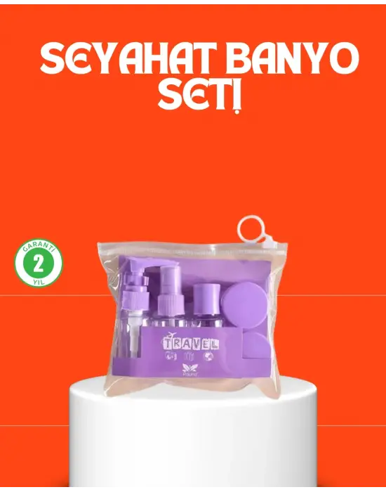 5 Parça Seyahat Kişisel Bakım Seti Şişe Sprey Krem Kutulu