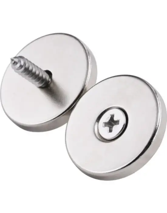 50 Adet 25x10/5x5,5 Mm Neodyum Mıknatıs Havşa Delikli Magnet Vida Atılabilir N35 Nikel Paslanmaz