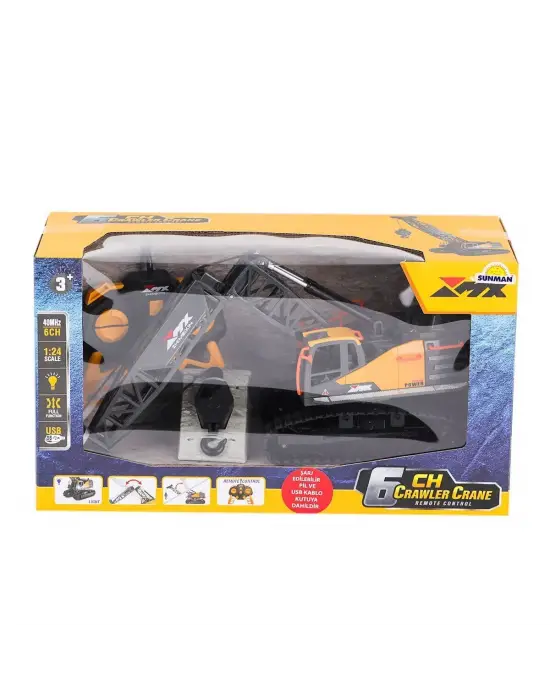 Omarı Buldozer Işık Efektli RC İş Makinesi 1:24 Ölçekli