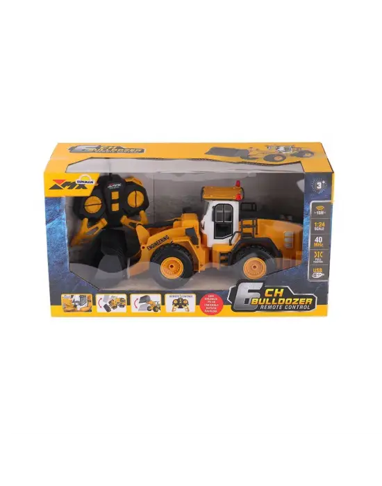 5088 SUN-1:24 IŞIKLI USB ŞARJZLI UZAKTAN KUMANDALI BULDOZER