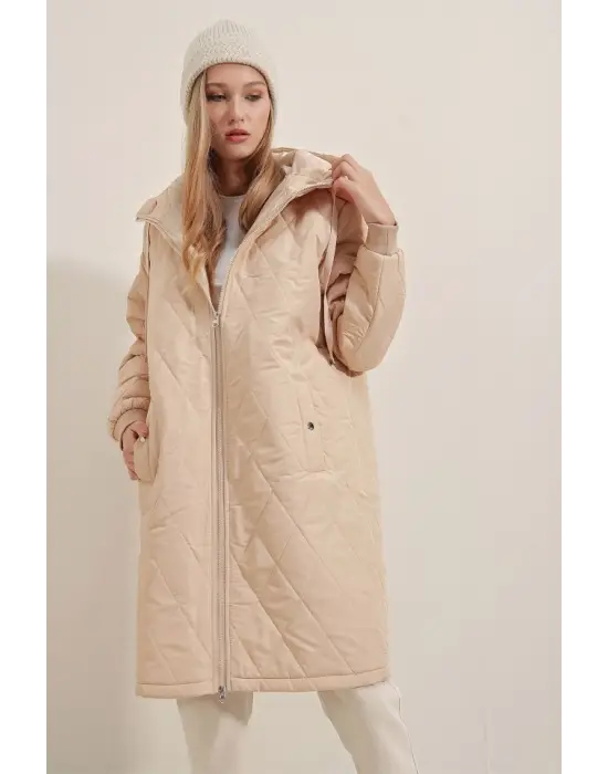 5130 Salaş Şişme Mont - Vizon