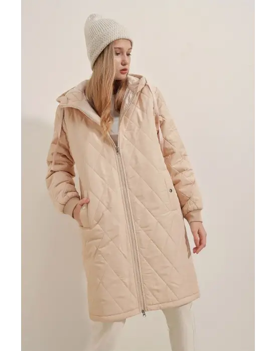 5130 Salaş Şişme Mont - Vizon