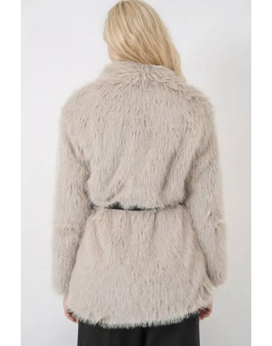 Klasik Peluş Kürk Kaban