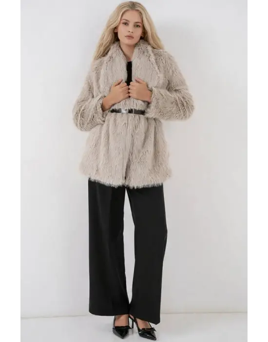 Klasik Peluş Kürk Kaban