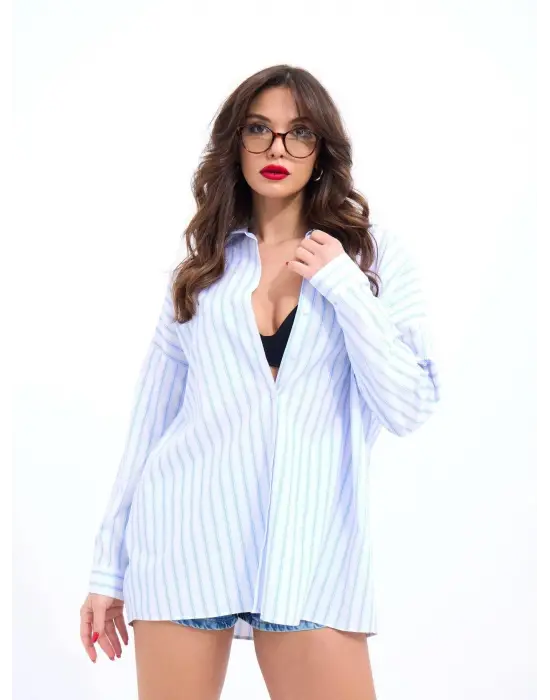 5213 GÖMLEK-LOS ANGELES ÇİZGİLİ