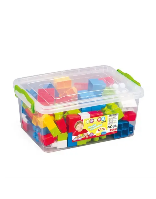 5213 OYUNCAK SANDIKTA BÜYÜK RENKLİ BLOKLAR 85 PARÇA