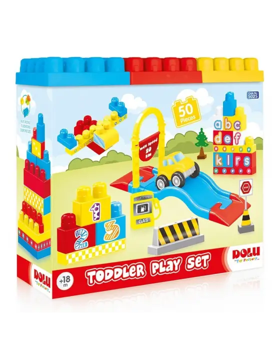 5235 OYUNCAK YOL VE BLOK SET 50 PARÇA