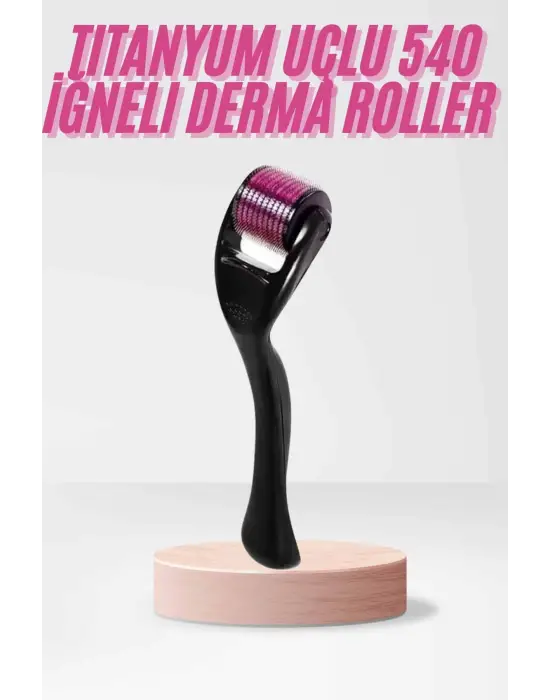 540 Iğneli Derma Roller 1mm Titanyum Uçlu Saç Kaş Serum Kullanımına Uygun