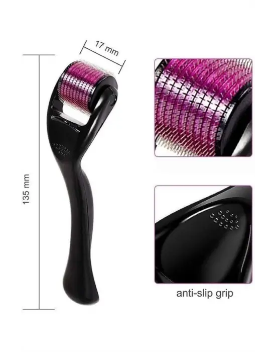 540 Iğneli Derma Roller 1mm Titanyum Uçlu Saç Kaş Serum Kullanımına Uygun