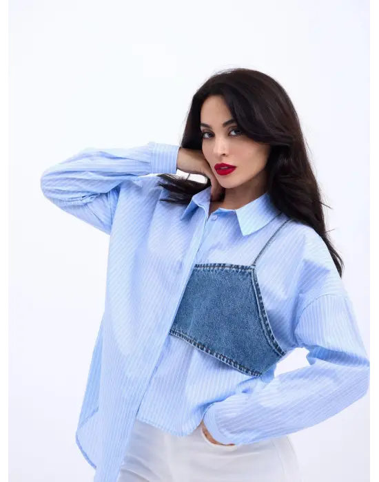 5419 GÖMLEK-SAN DİEGO ÇİZGİLİ