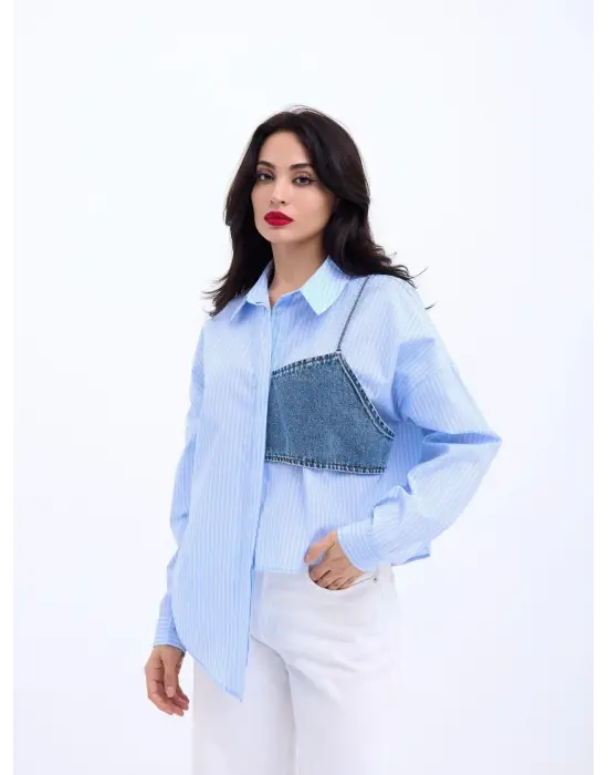 5419 GÖMLEK-SAN DİEGO ÇİZGİLİ