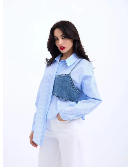 5419 GÖMLEK-SAN DİEGO ÇİZGİLİ