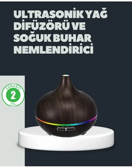 550ml Ultrasonik Hava Nemlendirici Ve Aromaterapi Difüzörü
