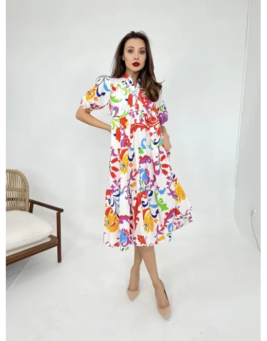 Omarı Vintage Tarzı Siyah Dantel Elbise