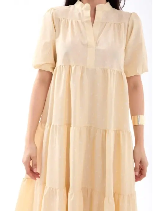 Omarı Siyah Dantel Detaylı Elbise