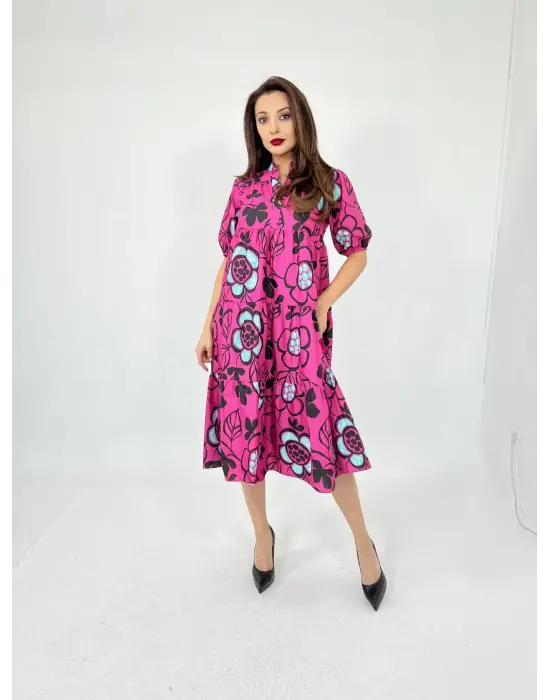 Omarı Parlak Kumaşlı Siyah Gece Elbisesi