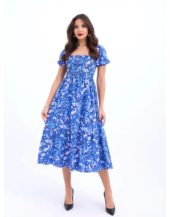 Omarı Zarif Dantel Detaylı Siyah Elbise