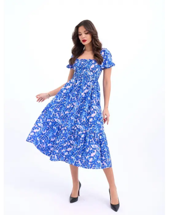 Omarı Zarif Dantel Detaylı Siyah Elbise