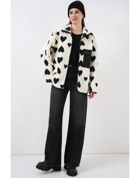 Yumuşak Peluş Ceket Mont