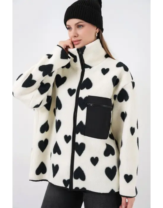 Yumuşak Peluş Ceket Mont