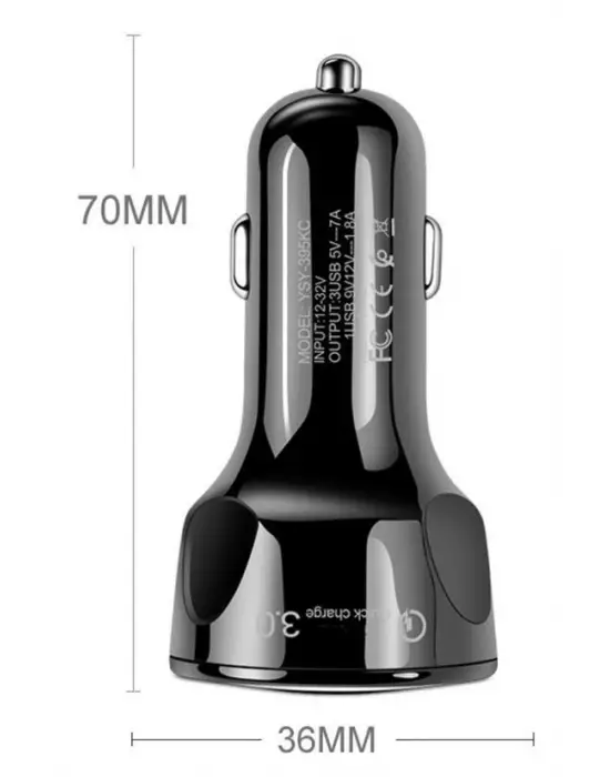 55w 3 Port Usb Araç İçin Telefon Şarj Cihazı 3 Girişli Çakmaklık Adaptör-31a Pd 20w Qc 30