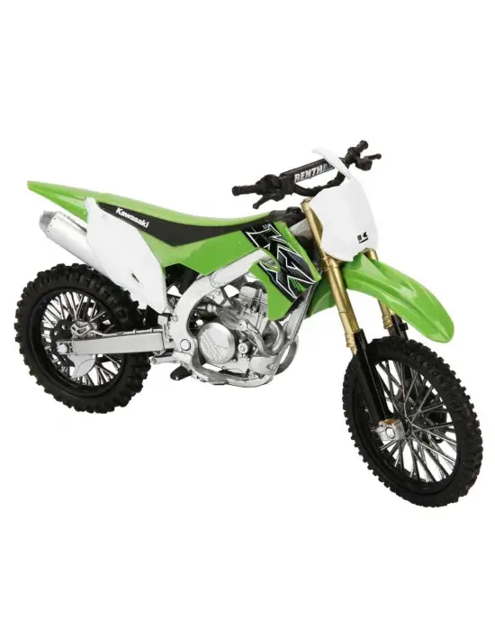 Omarı Yeşil Kawasakı KX450 Model Motosiklet 1:12 Ölçekli