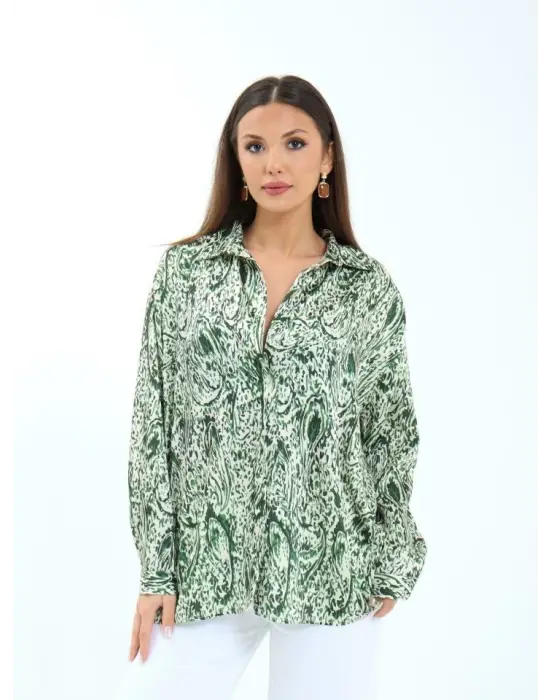 Omarı Siyah Slim Fit Erkek Gömlek