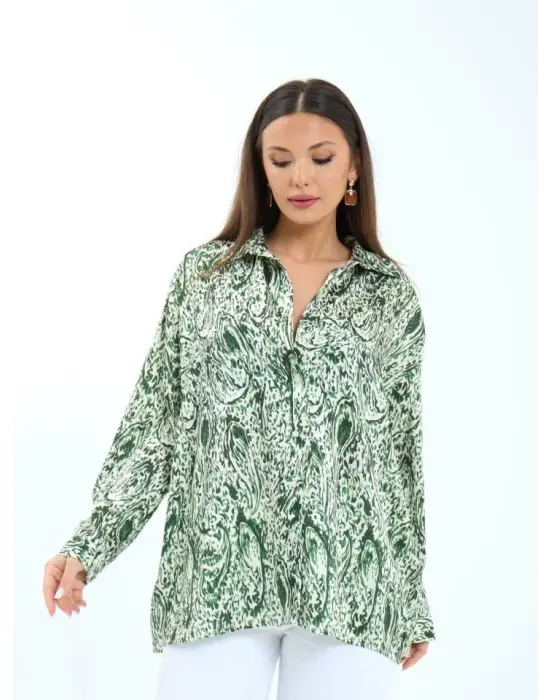 Omarı Siyah Slim Fit Erkek Gömlek