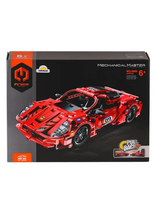 5809 IMM Mekanik Master Süper Araba Blokları Kırmızı 437 Parça