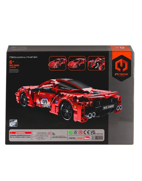 5809 IMM Mekanik Master Süper Araba Blokları Kırmızı 437 Parça