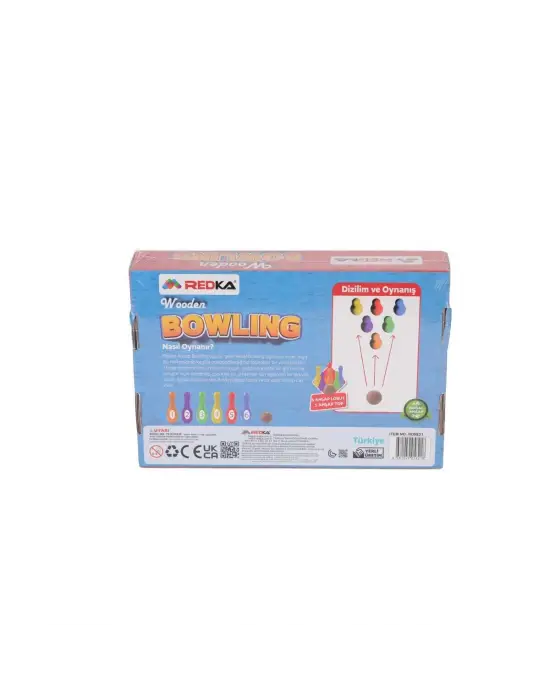 Omarı Doğal Ahşap Bowling Seti - Eğlence ve Beceri Oyunu