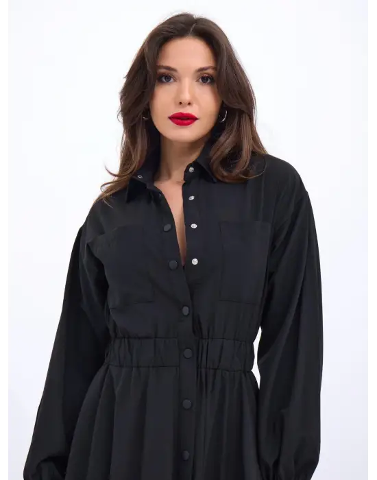 Omarı Dantelli Siyah Elbise Modası Çarpıcı Etek Ucu Detaylarıyla