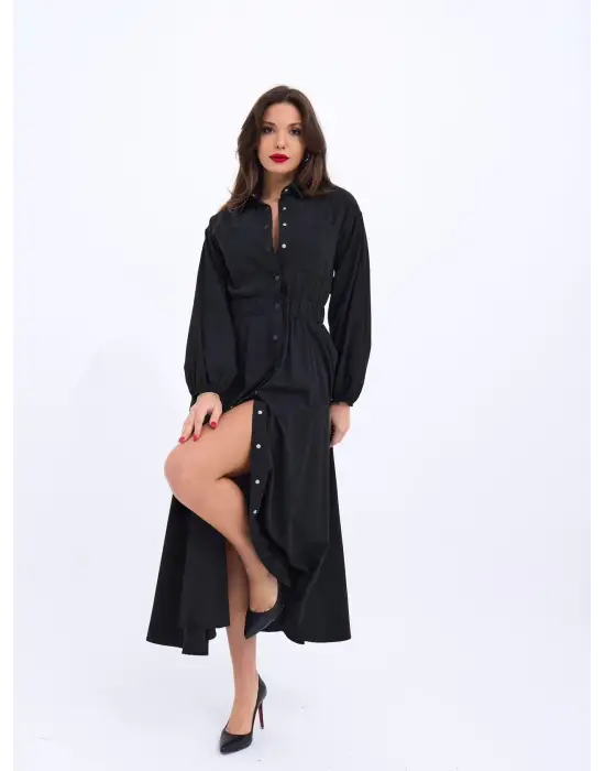 Omarı Dantelli Siyah Elbise Modası Çarpıcı Etek Ucu Detaylarıyla