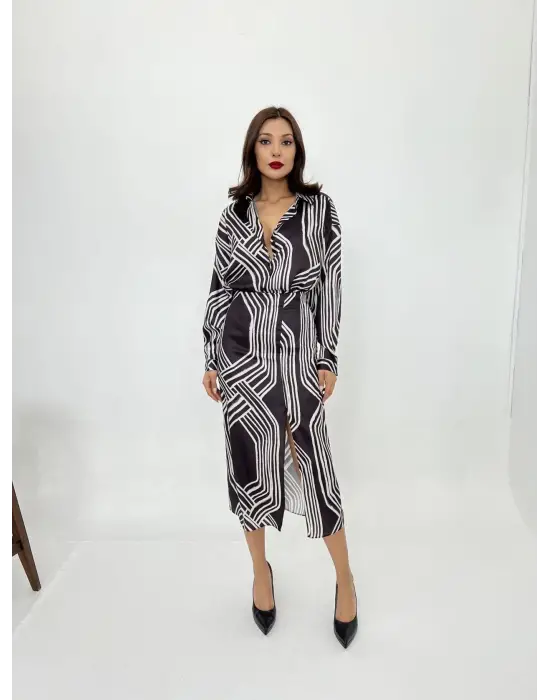 Omarı Puantiyeli Eteğe Sahip Şık Takım