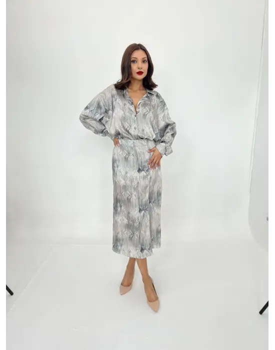 Omarı Şık ve Modern Etekli Takım - Bahar Koleksiyonu