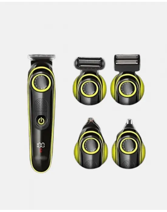 5’i 1 Arada Erkek Bakım Seti Şarjlı Suya Dayanıklı Çok Fonksiyonlu