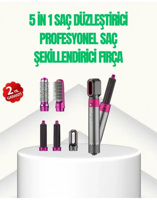 5’i 1 Arada Profesyonel Saç Şekillendirici Tek Cihazla Sınırsız Stil